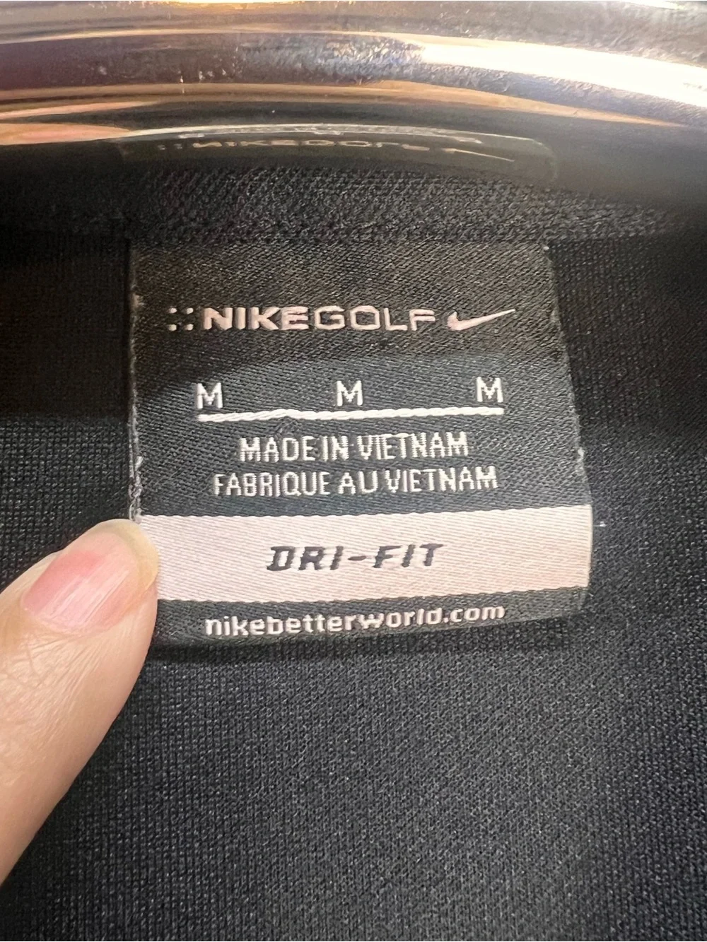 Nike Golf x Toyota Polo Shirt Mens Medium Black Dri-Fit Official Workwear Swoosh